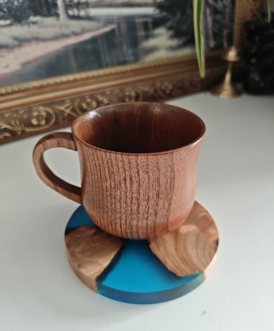 Дерев’яна чашка з підставкою Dimwood