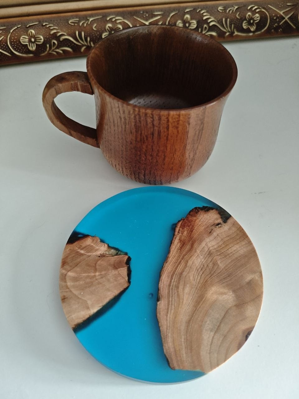 Дерев’яна чашка з підставкою Dimwood