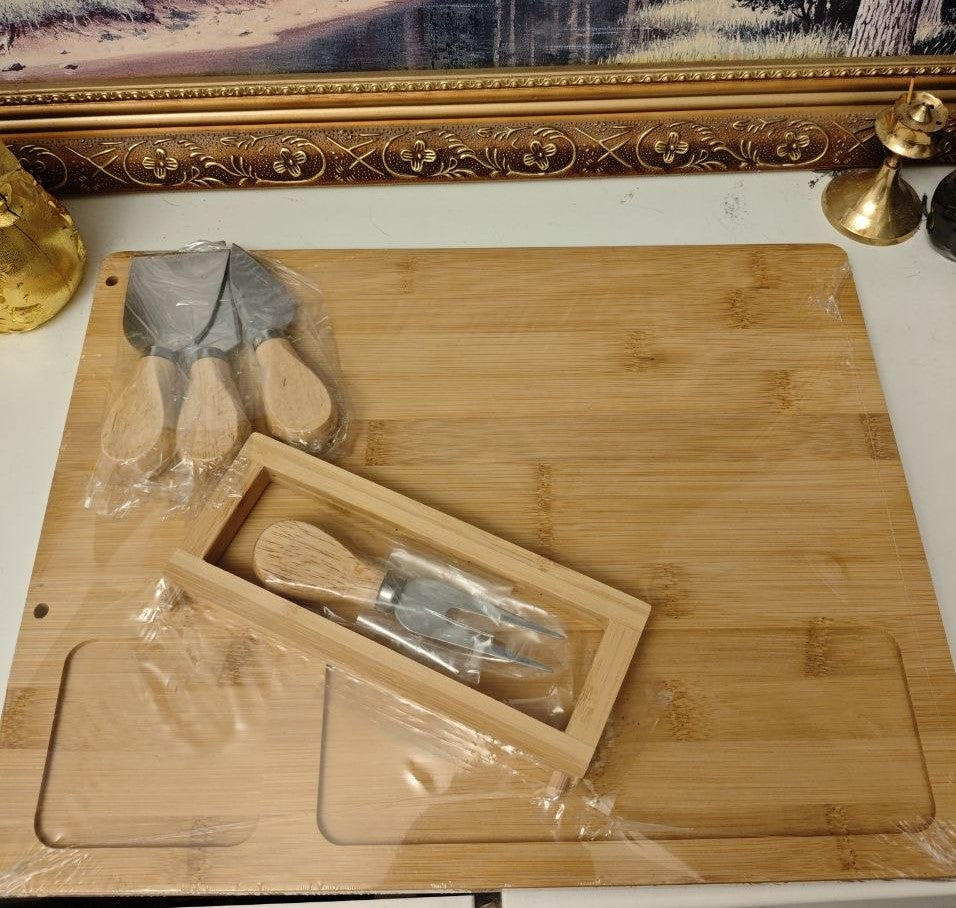 Сирна дошка з ножами для подачі 35,5×28 см