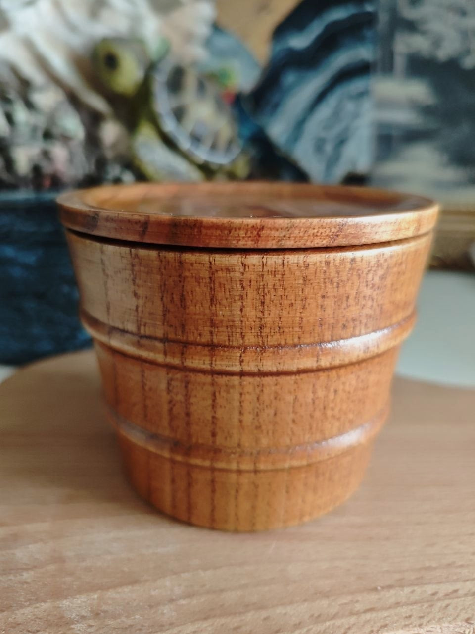 Дерев'яна чашка з кришкою 210 мл Dimwood