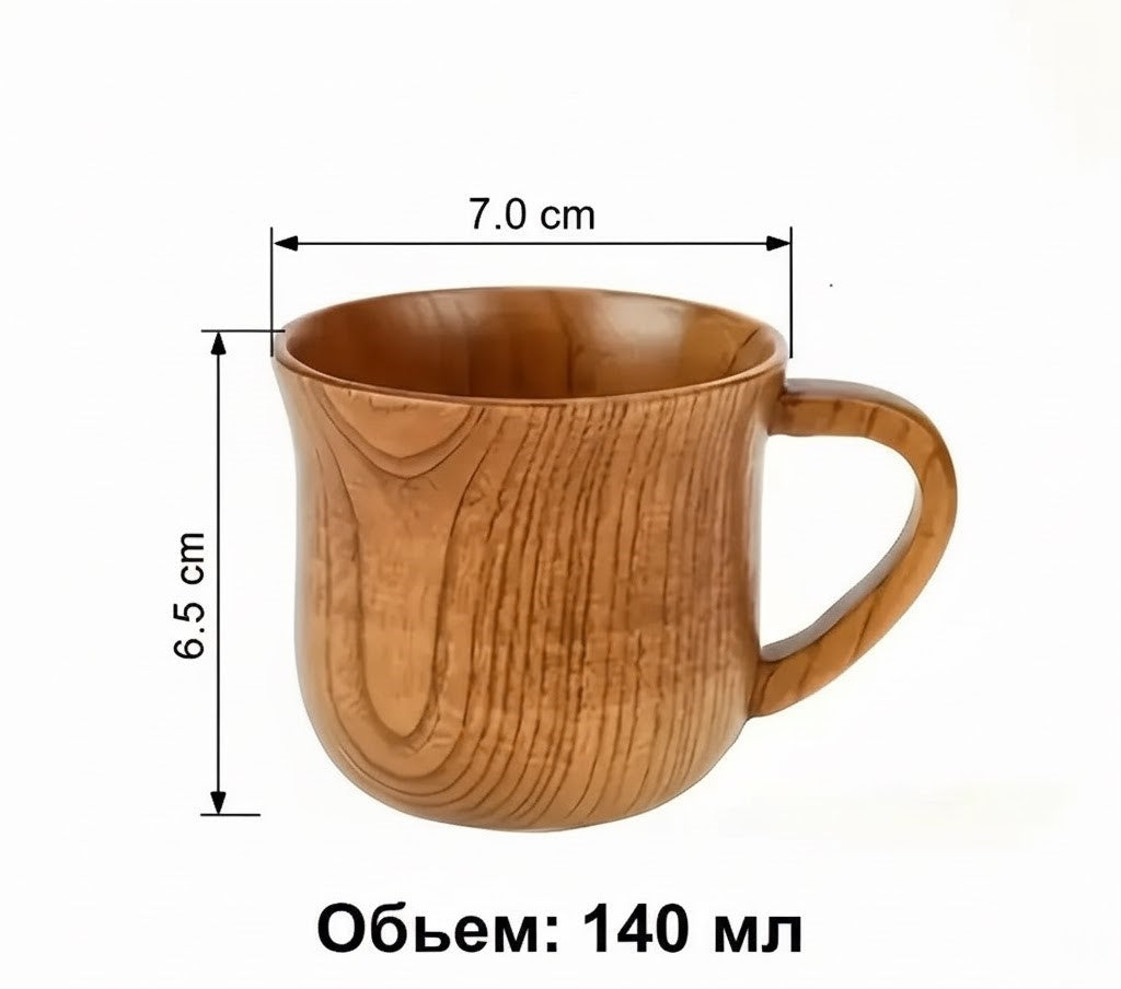 Екологічний дерев’яний комплект — миска (250мл), чашка (150мл) та ложка з натуральної деревини