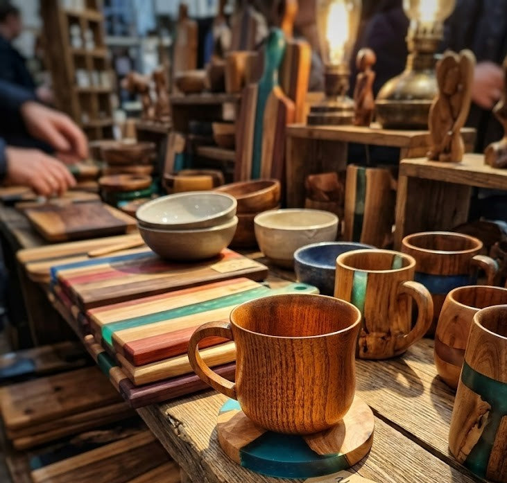 Дерев’яна чашка з підставкою Dimwood
